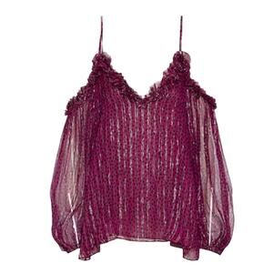 Stella McCartney Women Polka Dot Blouse raspberry colored size 6